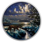 2017 Canada  30 Animals In The Moonlight Cougar 2 Oz Silver Coin - B8