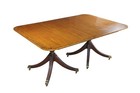 Baker Satinwood   Mahogany English Regency Duncan Phyfe Style Dining Table 122 