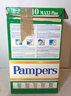 Vintage 1980s Pampers Empty Box 40 Diapers 10-18kgs Collectible Green E  Germany