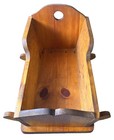 Vtg Wooden Hand Carved Maple Rocking Baby doll Cradle Crib 20   l X 17   w X 14 5   h