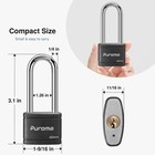 Puroma 2 Pack Keyed Padlock With 3 Keys  2 5 Inch Locker Lock 40mm Heavy-duty   