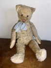 18    Antique Mohair Jointed Teddy Bear Once White Jtd Must See 
