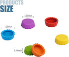 12 Pcs Reusable Silicone Bottle Caps  6 Vibrant Colors For Home Brew  Soft