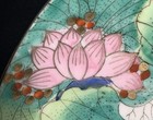 7  Macau Lotus Bird Plate Vtg Hand Painted Floral Porcelain Ceramic Chinoiserie