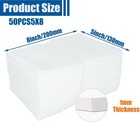 50 Pack 5x8 Inch Cushion Foam Pouches Moving Supplies For Dishes Cups Fragile