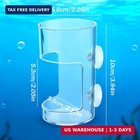 2pcs Fish Tank Feeding Tray  Fish Food Feeder With Suction Cup  Clear Aquarium F