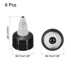 6 Pack Twist Top Cap 24 410 Black Dispensing Squeeze Bottles Replacements Caps