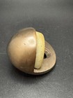 Vintage Cast Antique Brass 1  Round Dome Floor Mount Door Stop