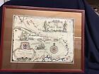 Framed The West Indies Map Art Piece