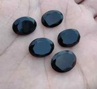  wholesale  Natural  Black Onyx Faceted Oval Shape Loose Gemstone