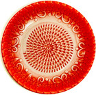 Ceramic Garlic Grater Plate Set Red Embossed Ginger Cheese Grater 4 Piece