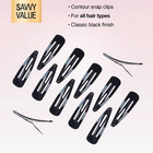 Sc  nci Metal Snap Clips - Black - All Hair - 12pcs  Hair Styling securing Hair