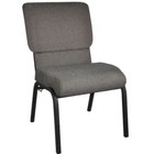 20 5  Wide Multipurpose Fossil Fabric Stacking Church Chair With Black Frame
