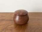 Vintage Larry Deluz Hawaiian Lychee Wood Lidded Bowl Umeke Signed