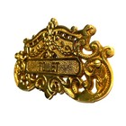 Victorian Style Toilet Door Sign In Polished Brass