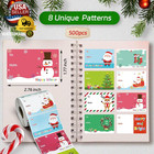 500 Pcs Christmas Gift Tags  Self Adhesive Santa Claus Stickers  Festive Holiday