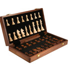 Top Grade Wooden Folding Chess Set     Classic Handcrafted Solid Wood Pieces