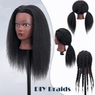 100  Human Hair 14  Mannequin Head Hairdresser Manikin Training Cosmetology Doll