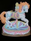 Doorstop Cast Iron Pastel Carousel Horse Door Stop Vintage Nursery Decor Guc 