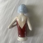 Antique 30 s Art Deco Flapper Style German Porcelain Half Doll Pin Cushion Top