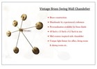 Mid Century Modern Ceiling Chandlier brass Pendant Light   Vintage Chandlier 6