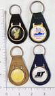 Vintage Collectible Key Fobs Leather metal  Various Themes And Logos