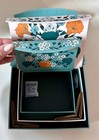 Punch Studio Floral Nesting Storage Boxes Set Of 3 Blue Decor Gift Boxes New