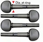 Wittner Finetuning Pegs Violin 4 4 3 4 8 6mm Set Of 4 Geared 1 30
