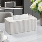 Tissue Box Cover Stylish Pu Leather Rectangular Tissue Box Holder With Magnetic