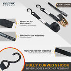 4 Pack 1 x 17  Ratchet Tie Down Straps Kit 2200lbs Heavy Duty For Cargo  Black