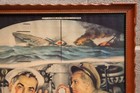 Vintage Us Navy 1943 Wwii Revenge In The Pacific Military Poster Submarine Frame