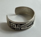 Vintage Hopi Native American Sterling Silver Hand Made Cuff Bracelet 6   
