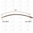 Ptfe Steam Hose W ss Braided For Pressing Machines  1 4  X 1 4  Union  18  Long 