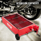 Vevor 20 Gallon Oil Drain Pan Low Profile Dolly W  Pump And Wheels Car Truck