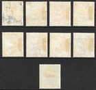 Barbados Scott 81-89 Sg116-124 F vf Mh Victoria Jubilee Issued 1897