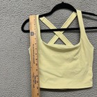 Alo Sports Bra Womens S Yellow Pastel Crisscross Back Unpadded Gym Training