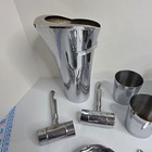 Chase Brass   Copper Co 1930s Chrome Barware Set Art Deco Machine Age 24 Piece