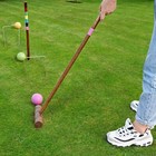 32       Six Player Croquet Set regulation  vintage Archaize Croquet Set With Wooden