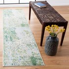 Safavieh Runner Rug 2  X 12  Indoor Transitional W  Abstract Madison Green blue