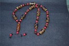 Tibetan Prayer Worry Dzi Bead Old Agate  Eyes Amulet Necklace Gzi Tibet