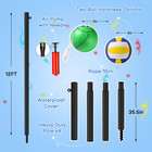 12ft Tetherball Set Outdoor Backyard  Adjustable Tetherball Ball And Rope   2 Ru