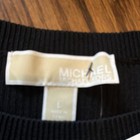 Michael Michael Kors Black Ribbed Knit Round Neck Long Sleeve Sweater L