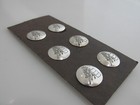 Sterling Silver Western Button Covers Barrel Racer Set Of 6 Gymkhana 3 4  Vtg