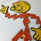 Vintage Porcelain Sign - Electric Company Mascot Gas Pump Sales Sign