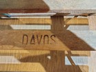 Very Old Antique Davos Swiss 32  Wooden With Steel Runners Childrens Snow Sled