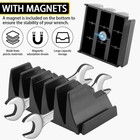 46x Magnetic Modular Wrench Organizer Compact Tool Storage Slots Hold Tools Sae