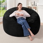 Giant Bean Bag Chair Memory Foam W  Side Pocket Portable Handle Comfort New