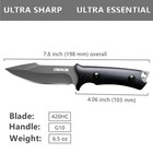 Oerla Olf-1009 Outdoor Duty Fixed Blade Knife With G10 Handle And Kydex Sheath