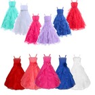 Princess Pageant Tutu Flower Girl Dress Wedding Bridesmaid Communion Ball Gown
