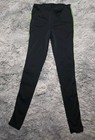 Weissman Dancewear Leggings Black Lime Green Stripe Size Mc Nwot